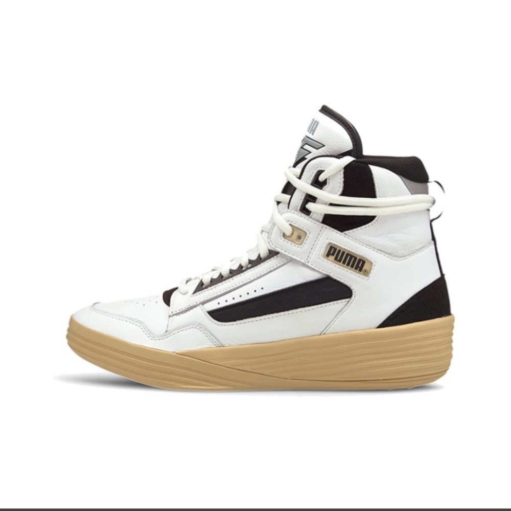 Puma Clyde All-Pro Kuzma Mid Rhude White Black SZ 13 WORN ONCE "LIKE NEW"